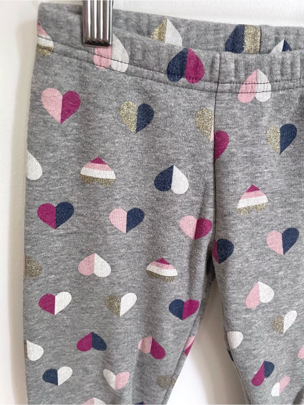 5/$20💥Plush Lined Leggings / Joggers, Hearts, Gold Glitter Pink Purple Gray